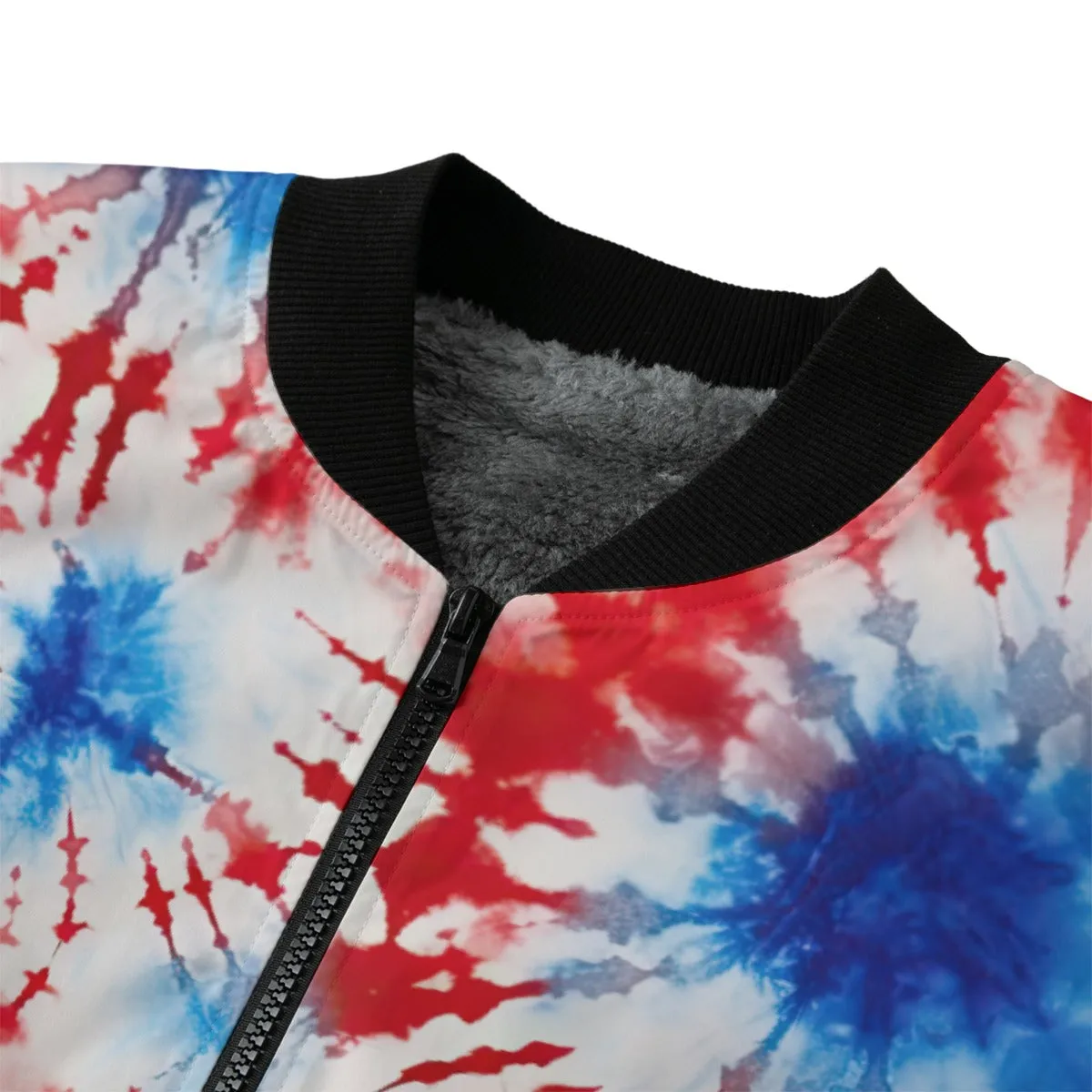 19 Tie Dye Designs, Fleece Bomber Jacket