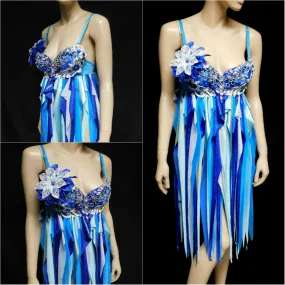 34A Ready To Ship Glitter Flower Fairy Babydoll Dress Bra Costume