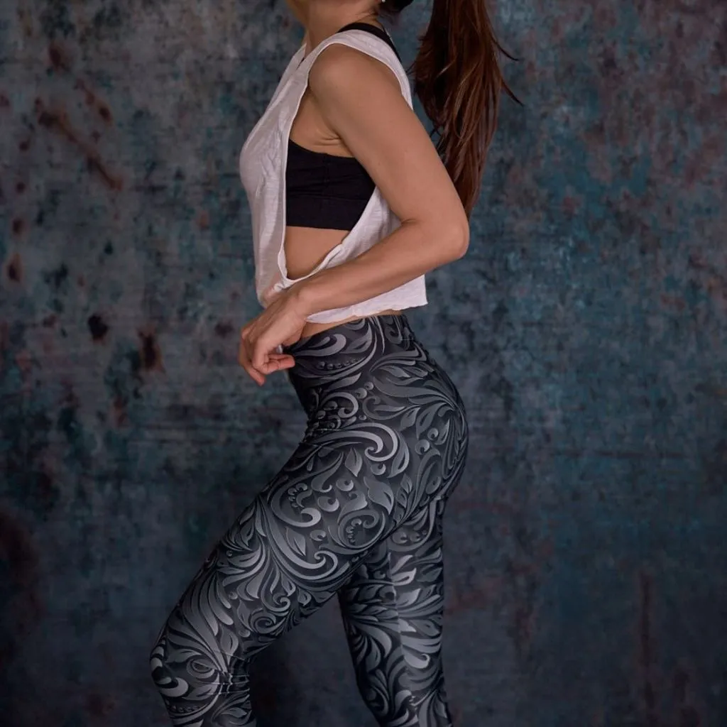 3D Art Deco Yoga Leggings