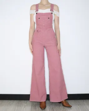 70s Pink Corduroy Overalls (S)