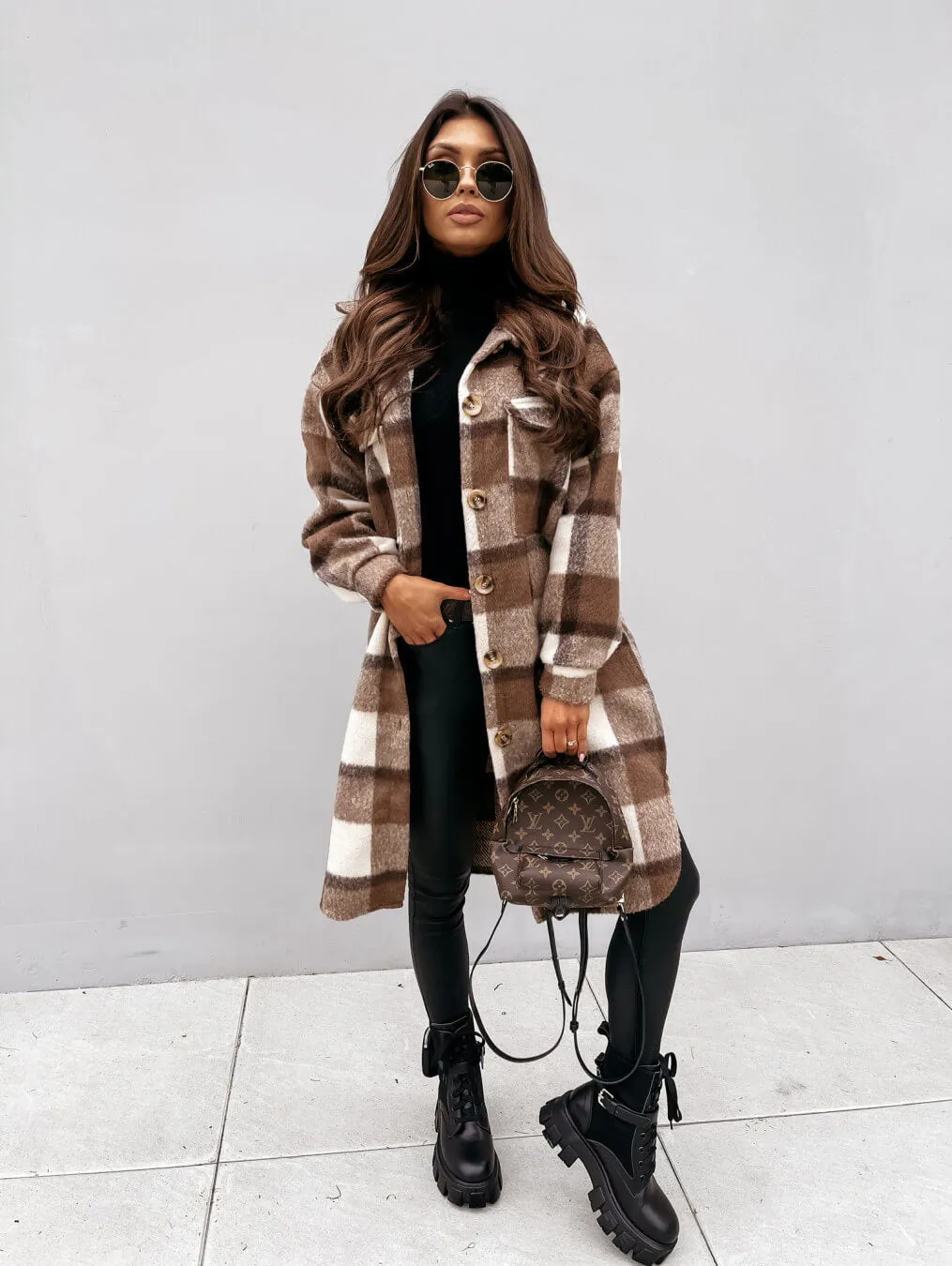 Ailsa Fall 2021 Plaid Long Button Shacket Too  Colors!