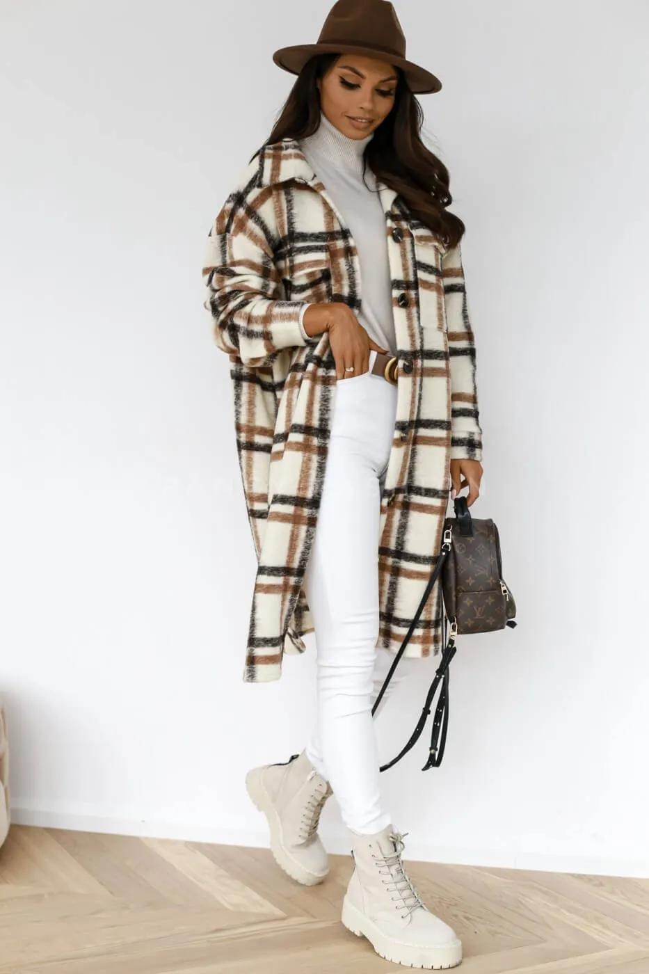 Ailsa Fall 2021 Plaid Long Button Shacket Too  Colors!