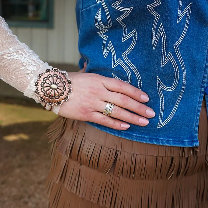 All About Fringe Mocha Skirt