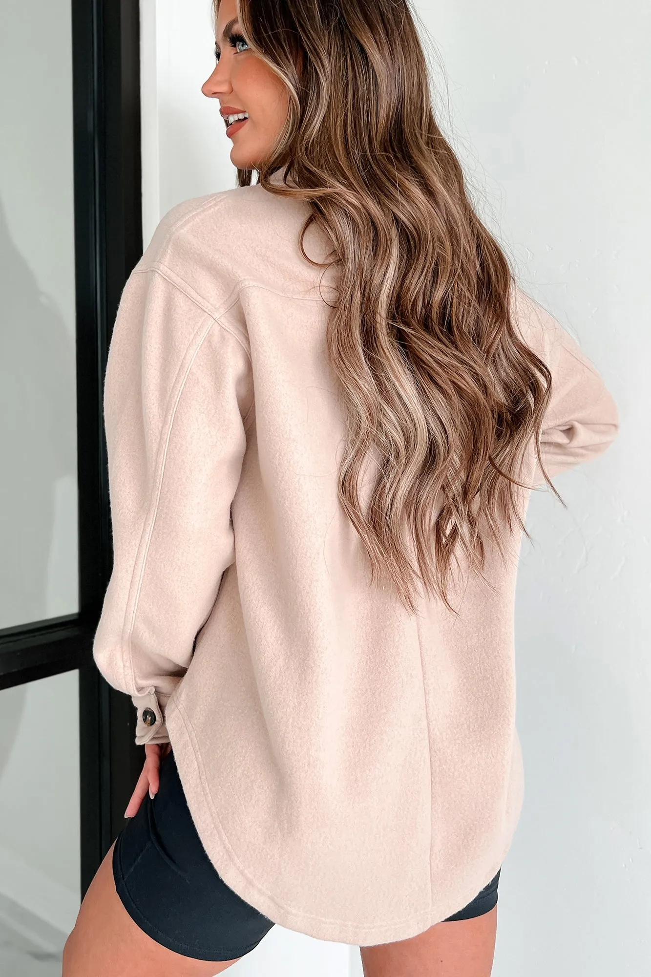 Asking For A Friend Fleece Shacket (Taupe)