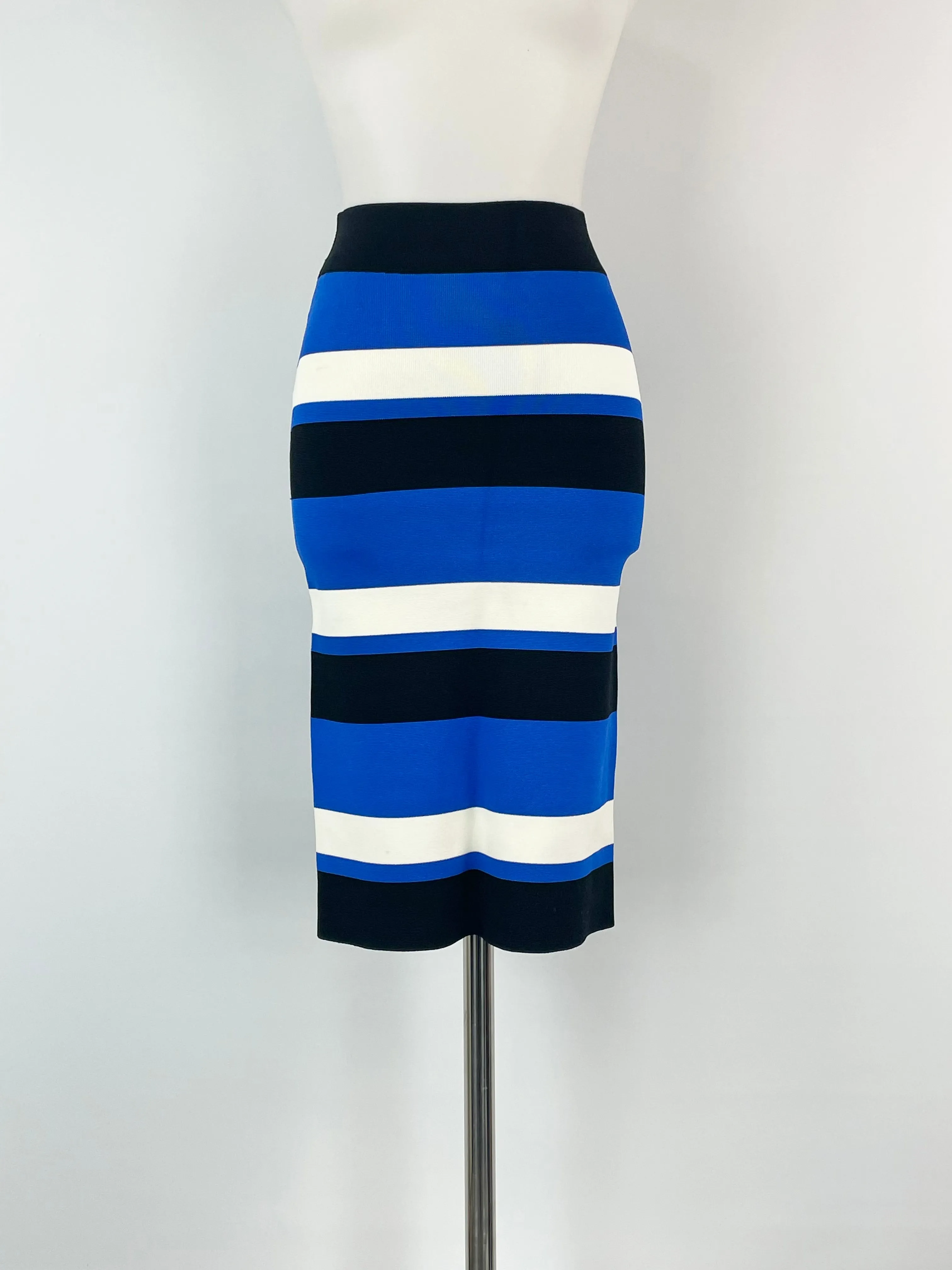 BCBGMaxazria Blue, Black & White 'Viola' Mini Skirt - AU8