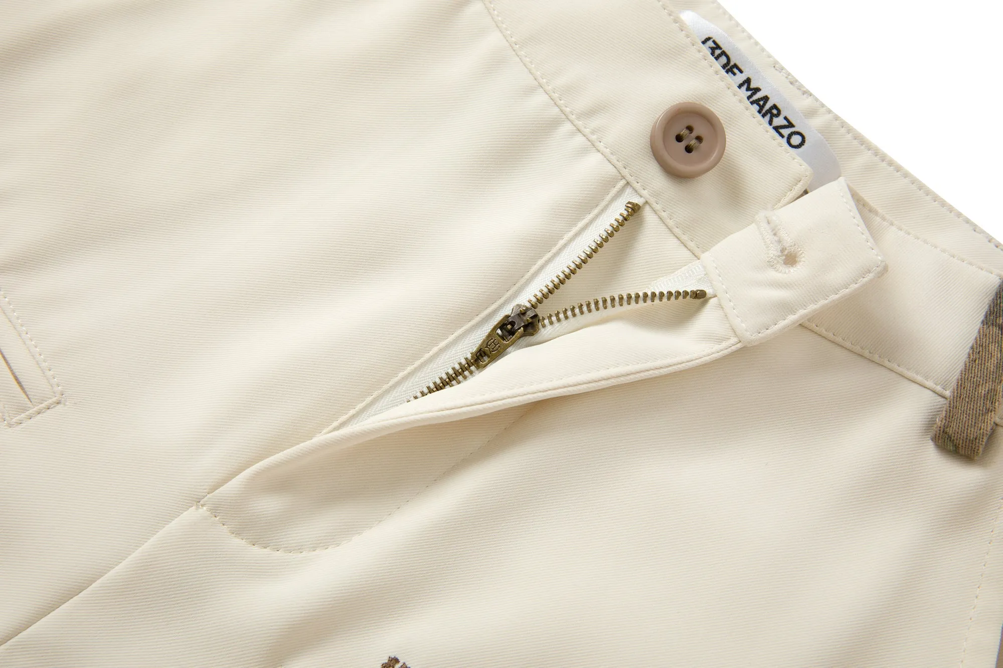 Bear Camo Patch Trousers Pear in Off-white