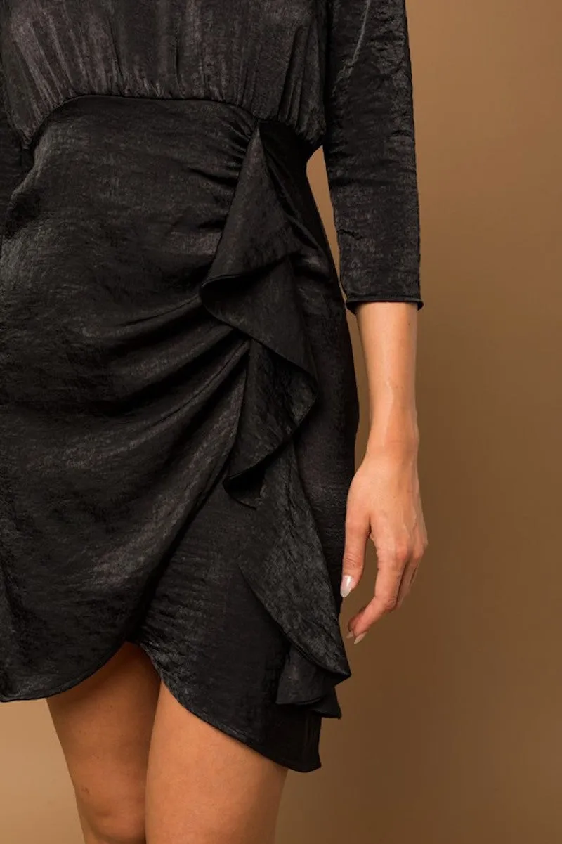 Belin's Black Satin Dress