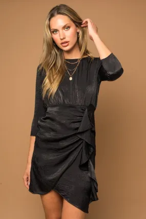 Belin's Black Satin Dress