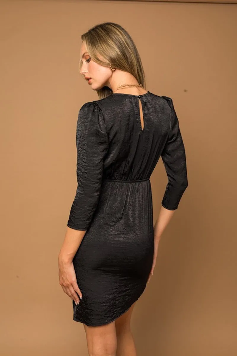 Belin's Black Satin Dress