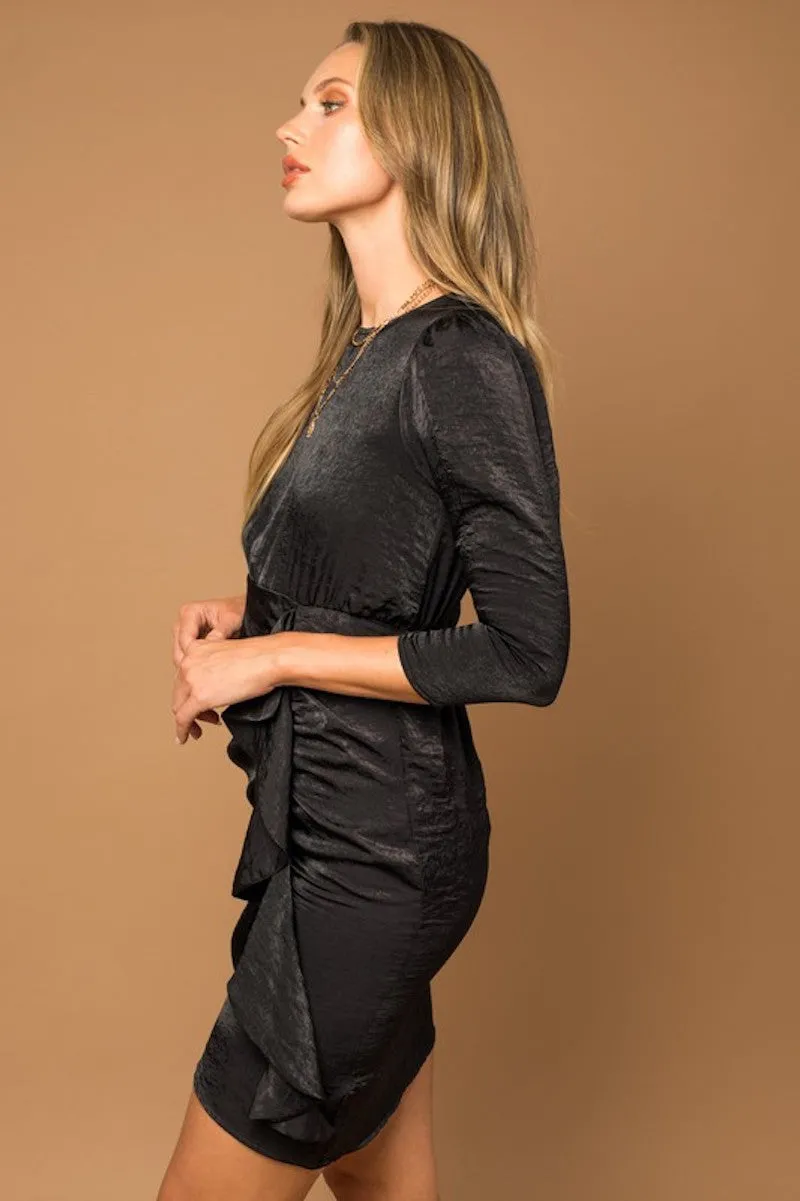 Belin's Black Satin Dress