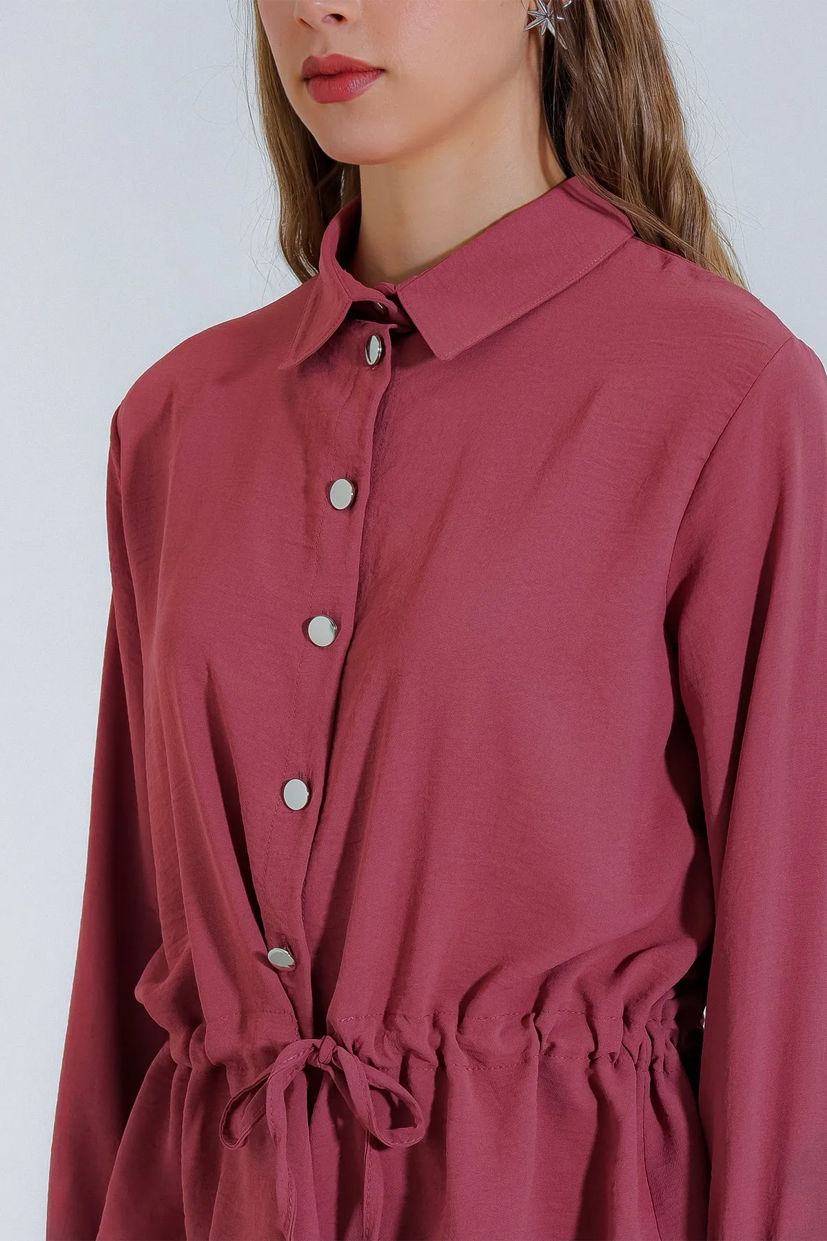 BGD Women Pleated Skirt Suit Set - Rose Pink - Avondale