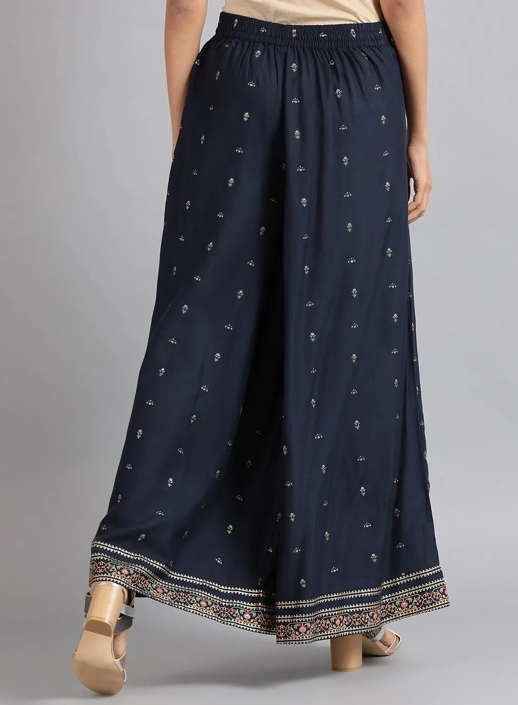Blue Flared Pants