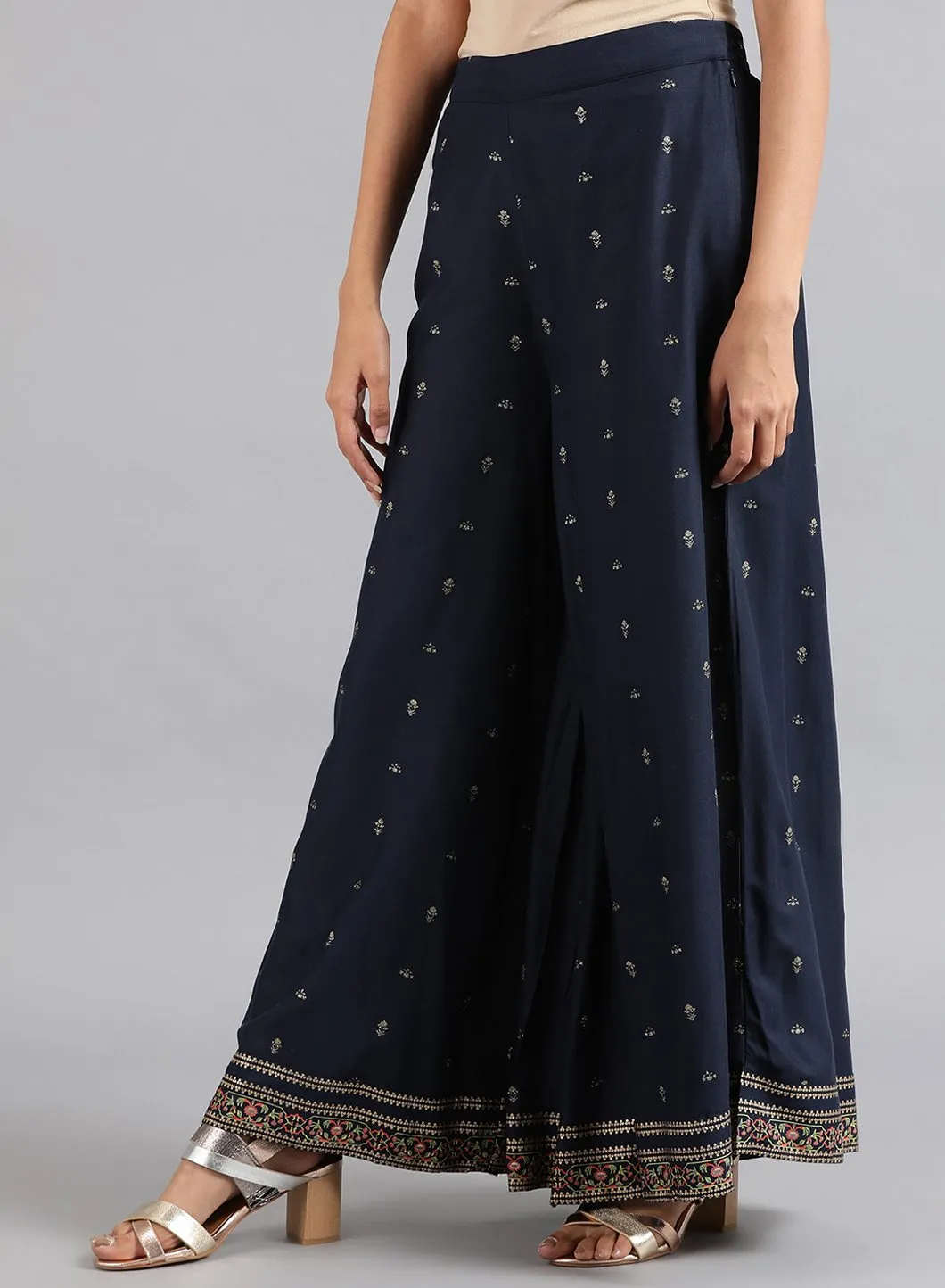 Blue Flared Pants