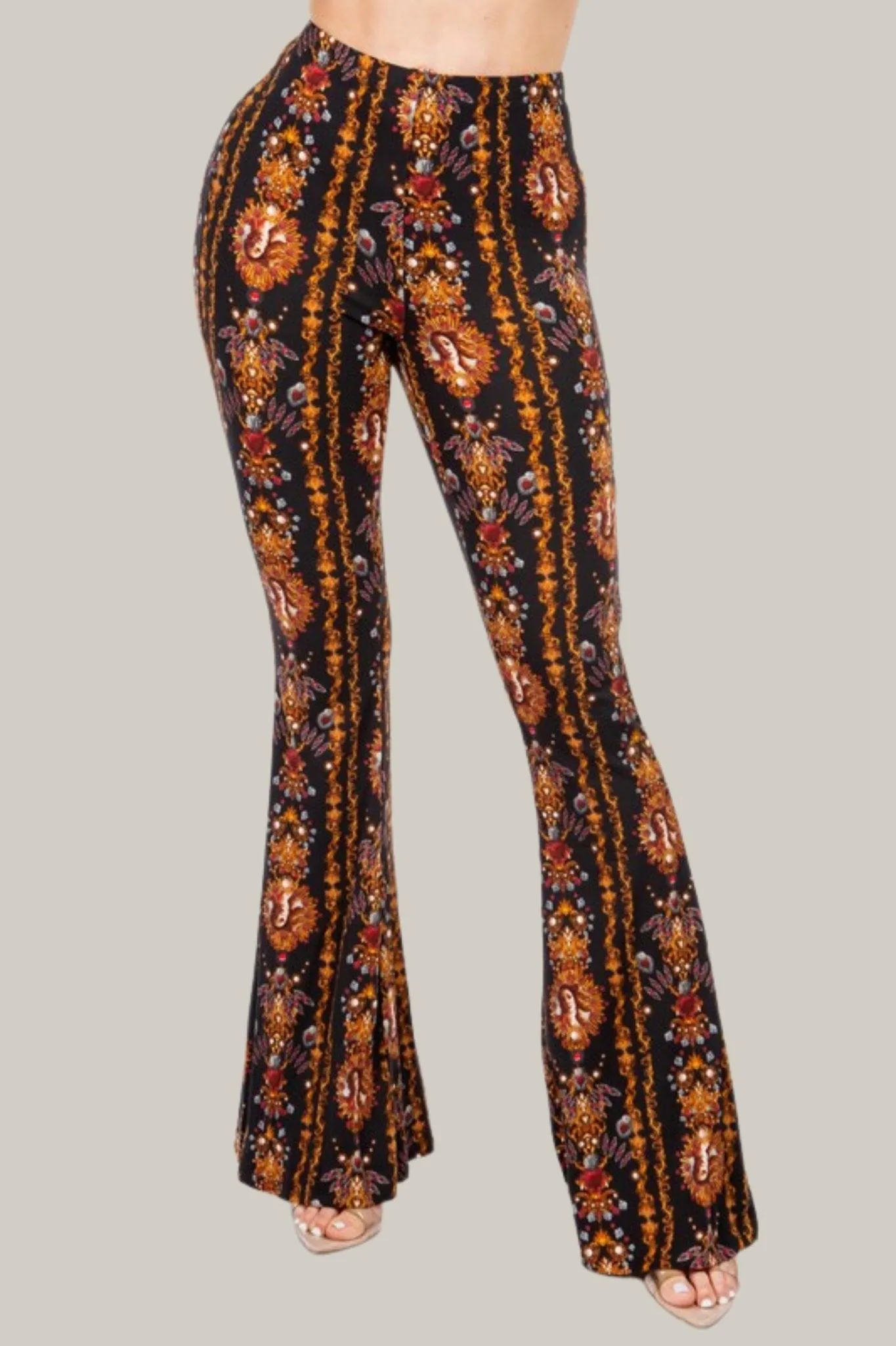 Boho Venus Baroque Printed Flared Pants