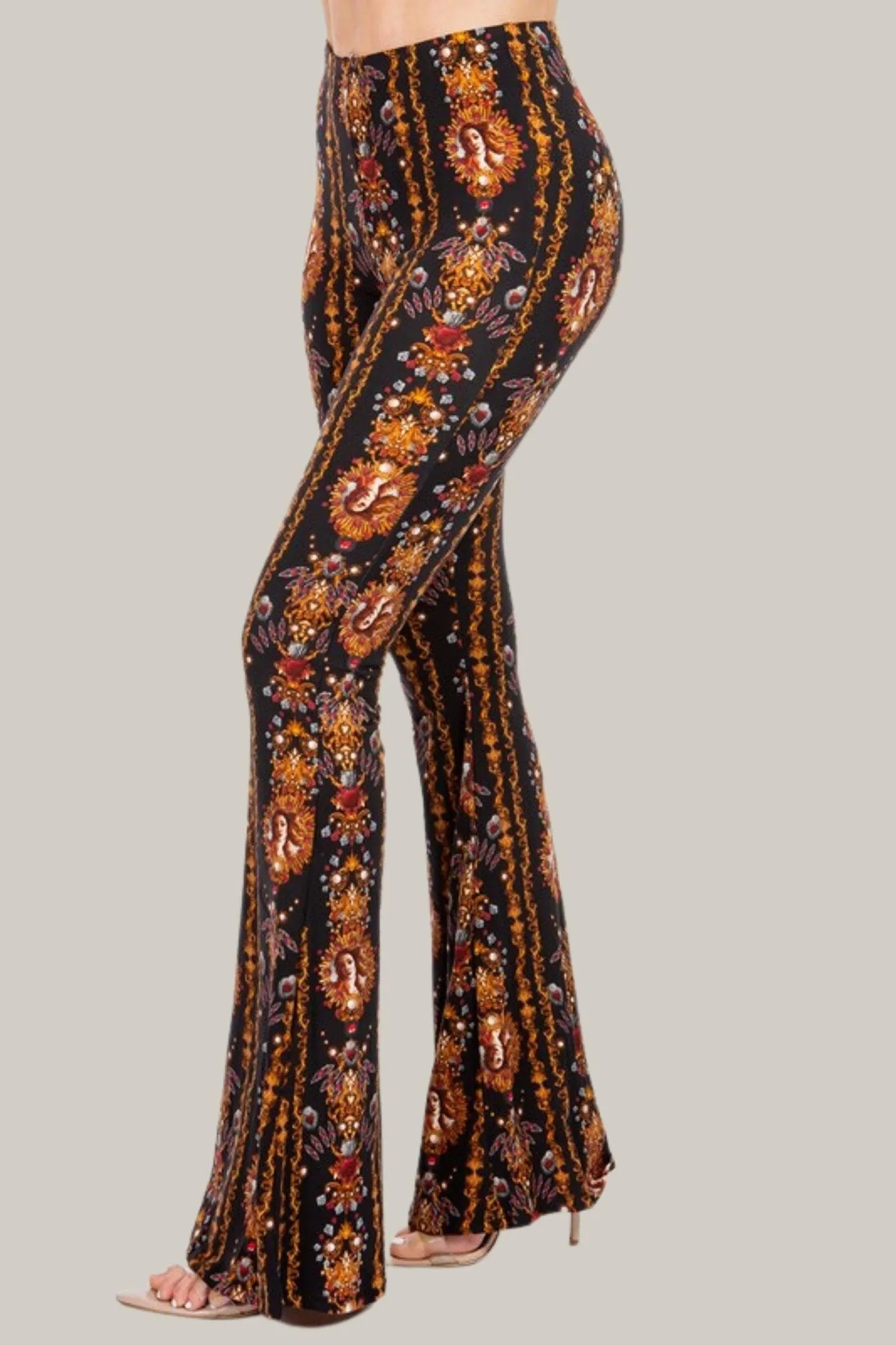 Boho Venus Baroque Printed Flared Pants