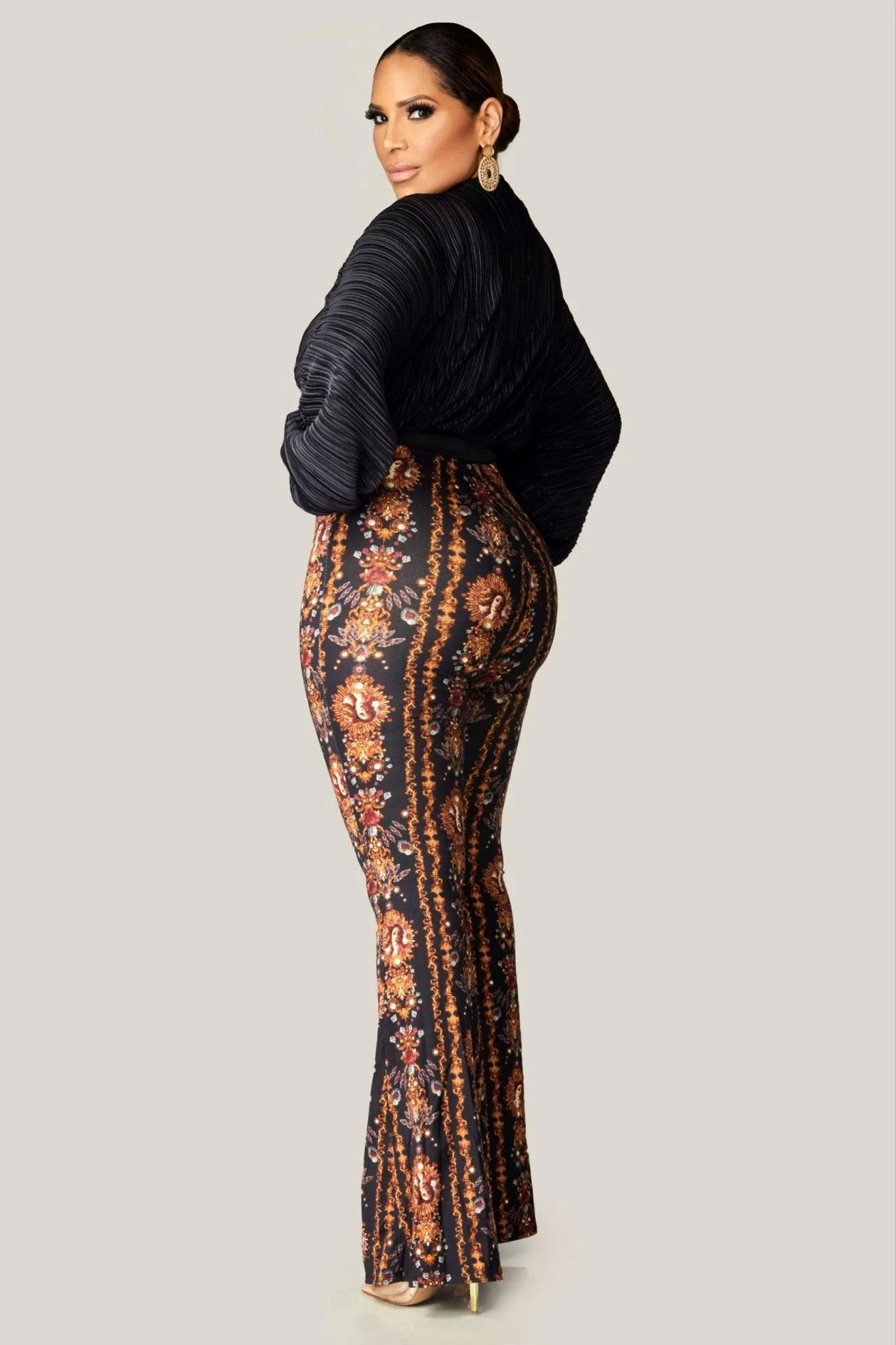 Boho Venus Baroque Printed Flared Pants