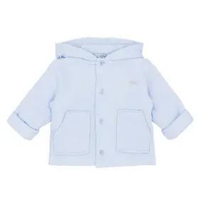 Boys Blue Needlecord Hooded Jacket