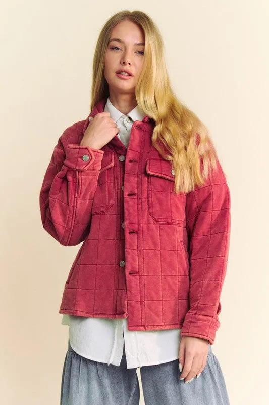 Button Down Shacket with Chest Pockets