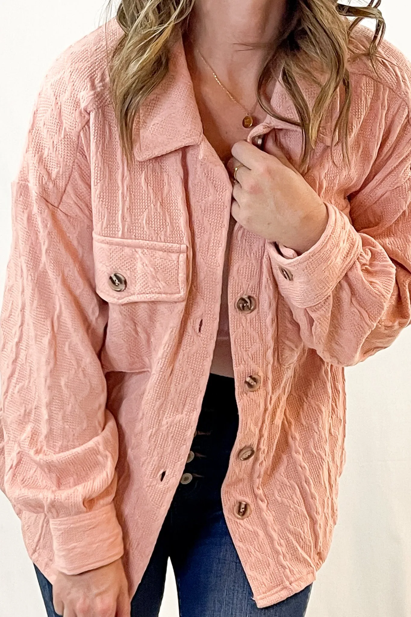 Cable Knit Casual Shacket | 4 Colors - All Sales Final