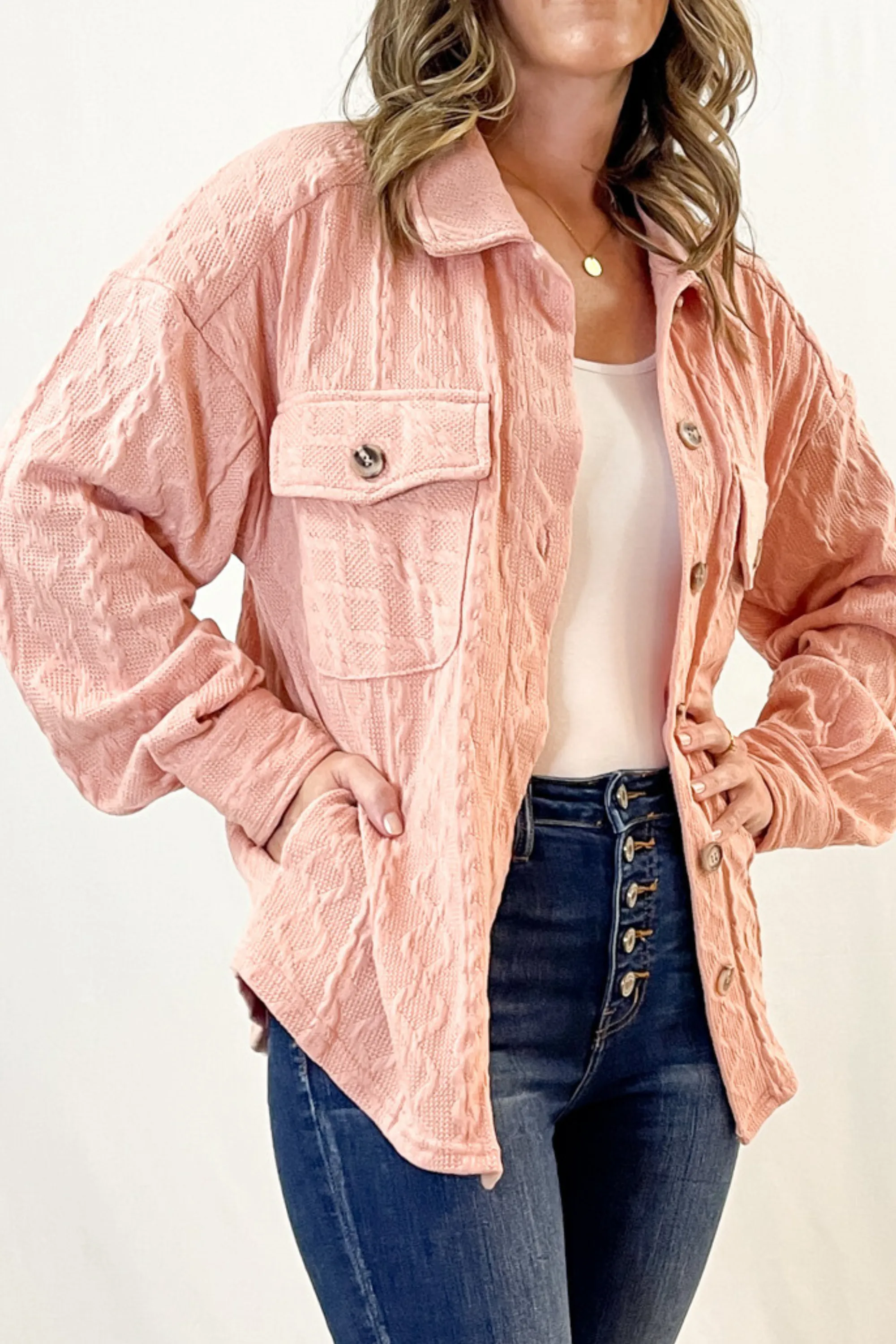 Cable Knit Casual Shacket | 4 Colors - All Sales Final