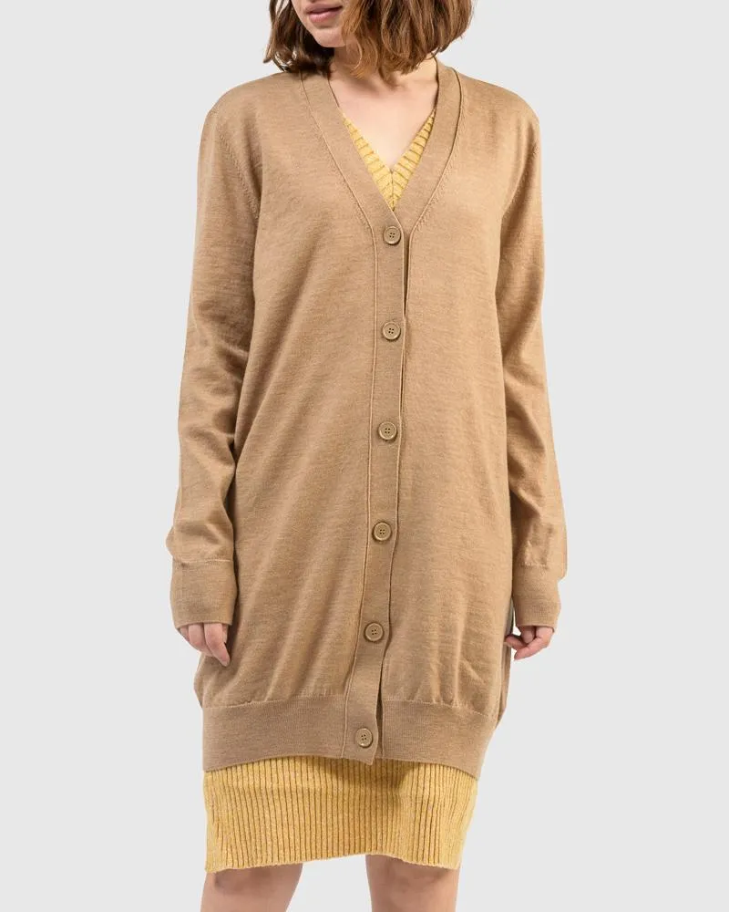 Cardigan Dress in Beige