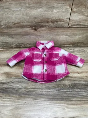 Carter's Plaid Shacket Pink sz 6m