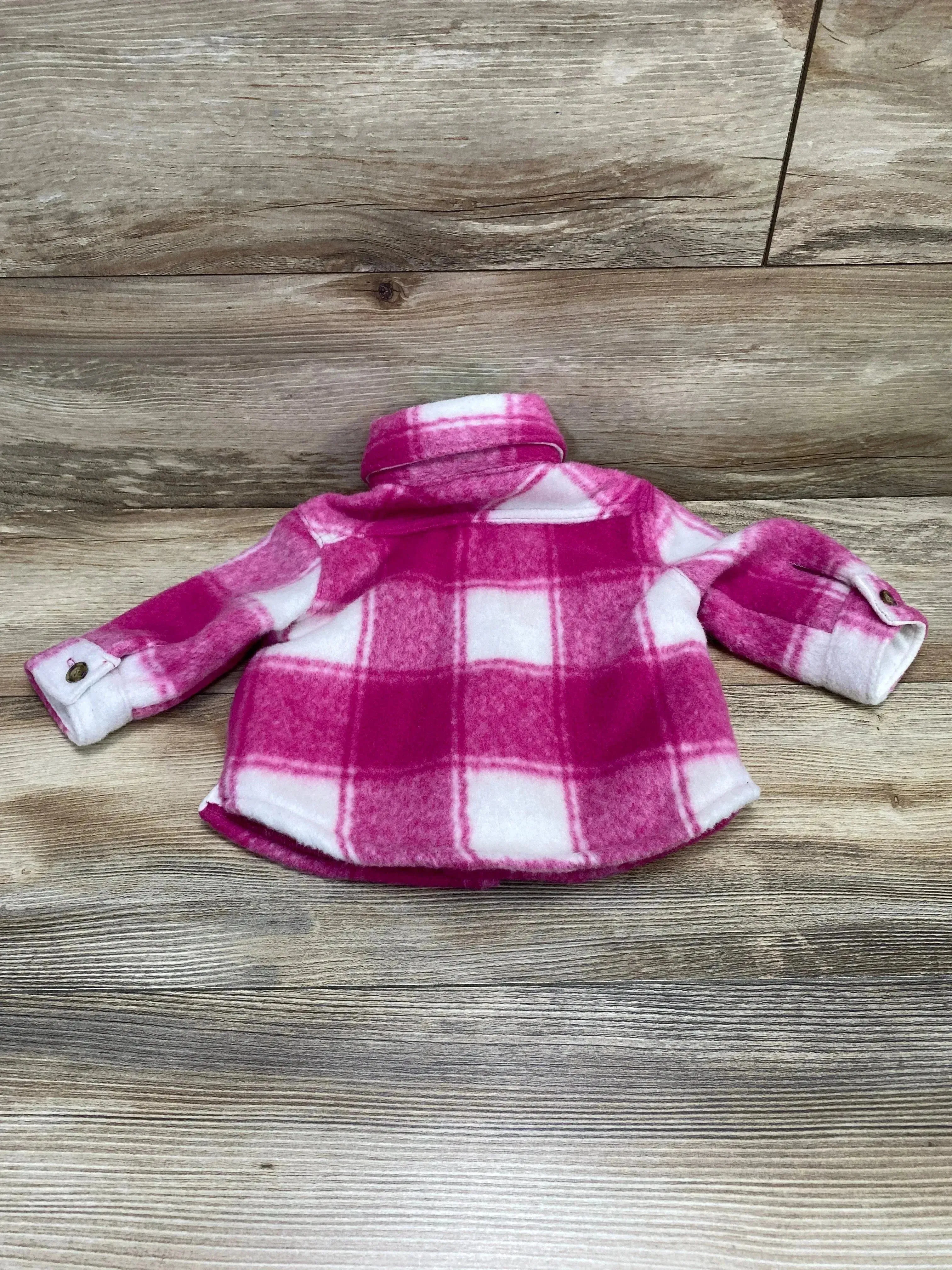 Carter's Plaid Shacket Pink sz 6m