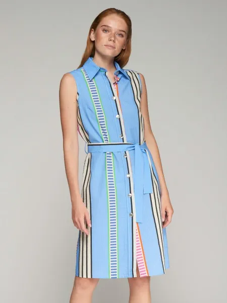 COLORFUL STRIPED SHORT DRESS