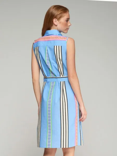 COLORFUL STRIPED SHORT DRESS