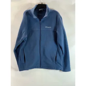 COLUMBIA Sportswear Men's Blue Granite Mountain Fleece Zip-Up Jacket SZ L