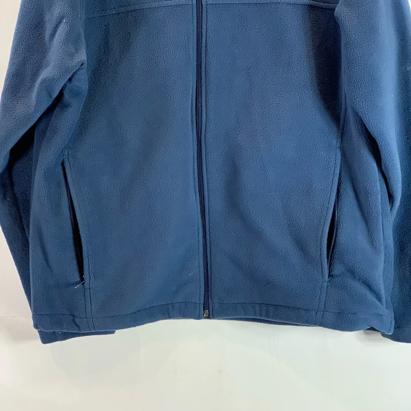 COLUMBIA Sportswear Men's Blue Granite Mountain Fleece Zip-Up Jacket SZ L