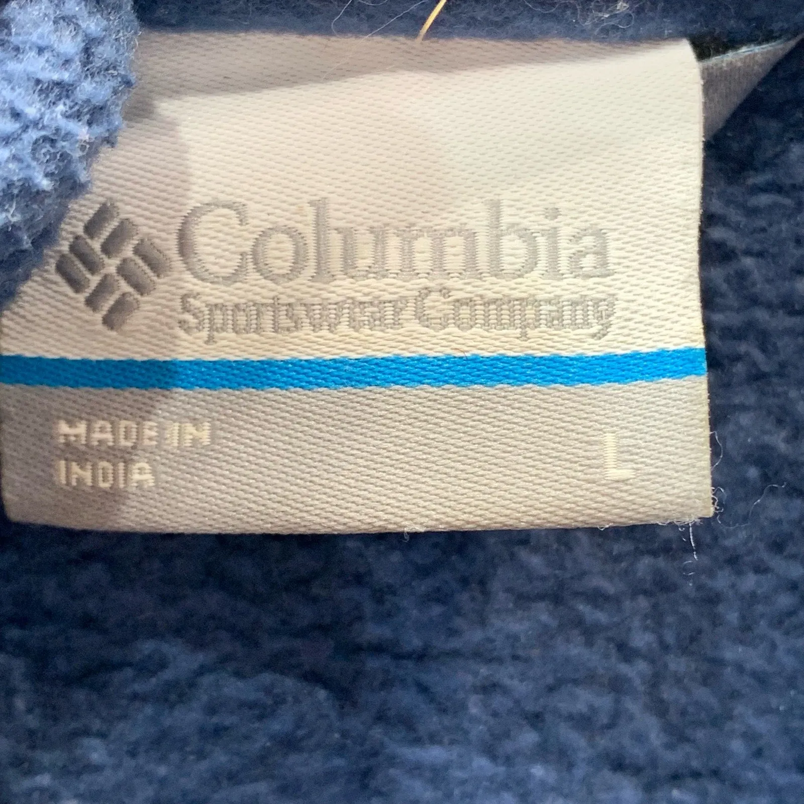 COLUMBIA Sportswear Men's Blue Granite Mountain Fleece Zip-Up Jacket SZ L