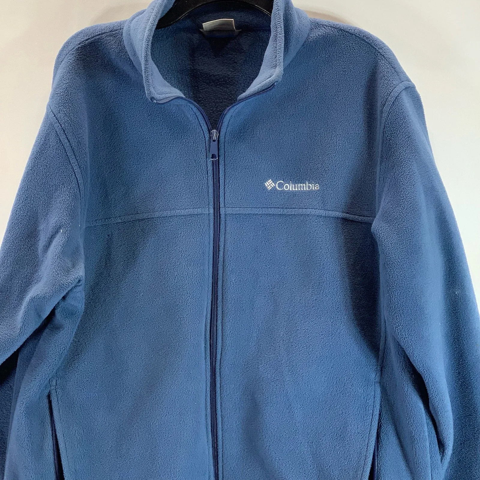 COLUMBIA Sportswear Men's Blue Granite Mountain Fleece Zip-Up Jacket SZ L