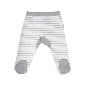 Cotton Leggings Grey/White Stripe