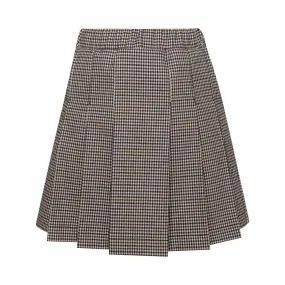 Cotton Skirt Pin Checks, Brown