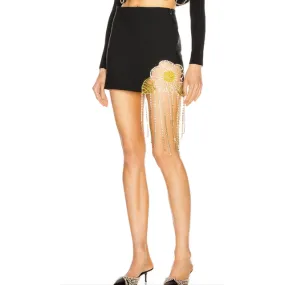 Crystal Embellished Tassel Skirt