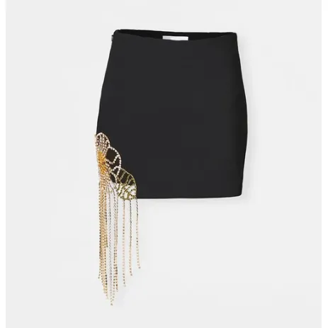 Crystal Embellished Tassel Skirt