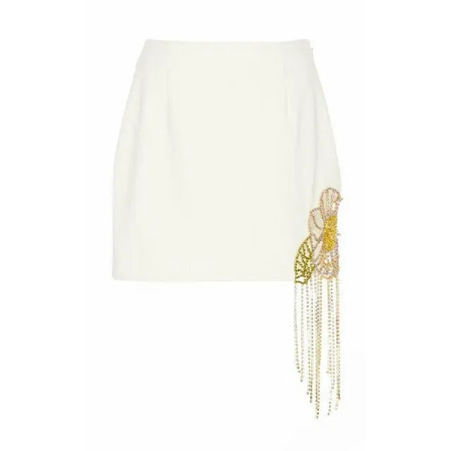 Crystal Embellished Tassel Skirt