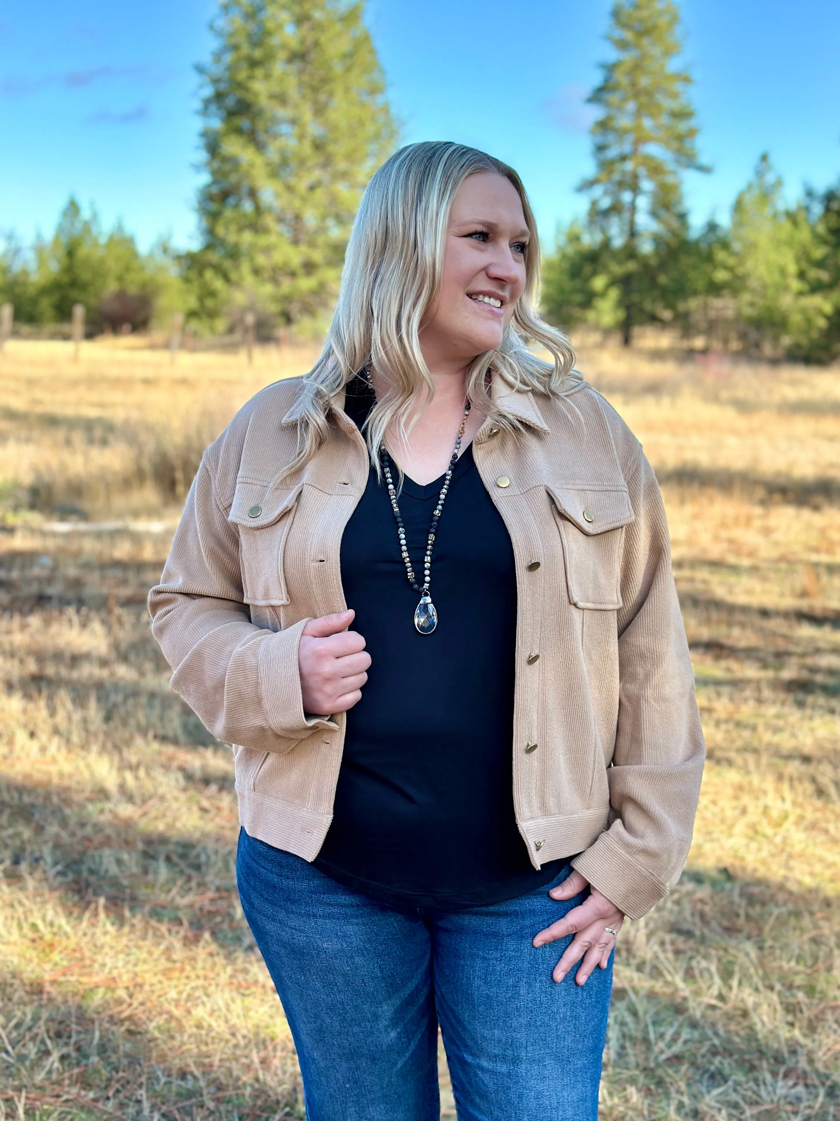 Curvy Camel Jacket