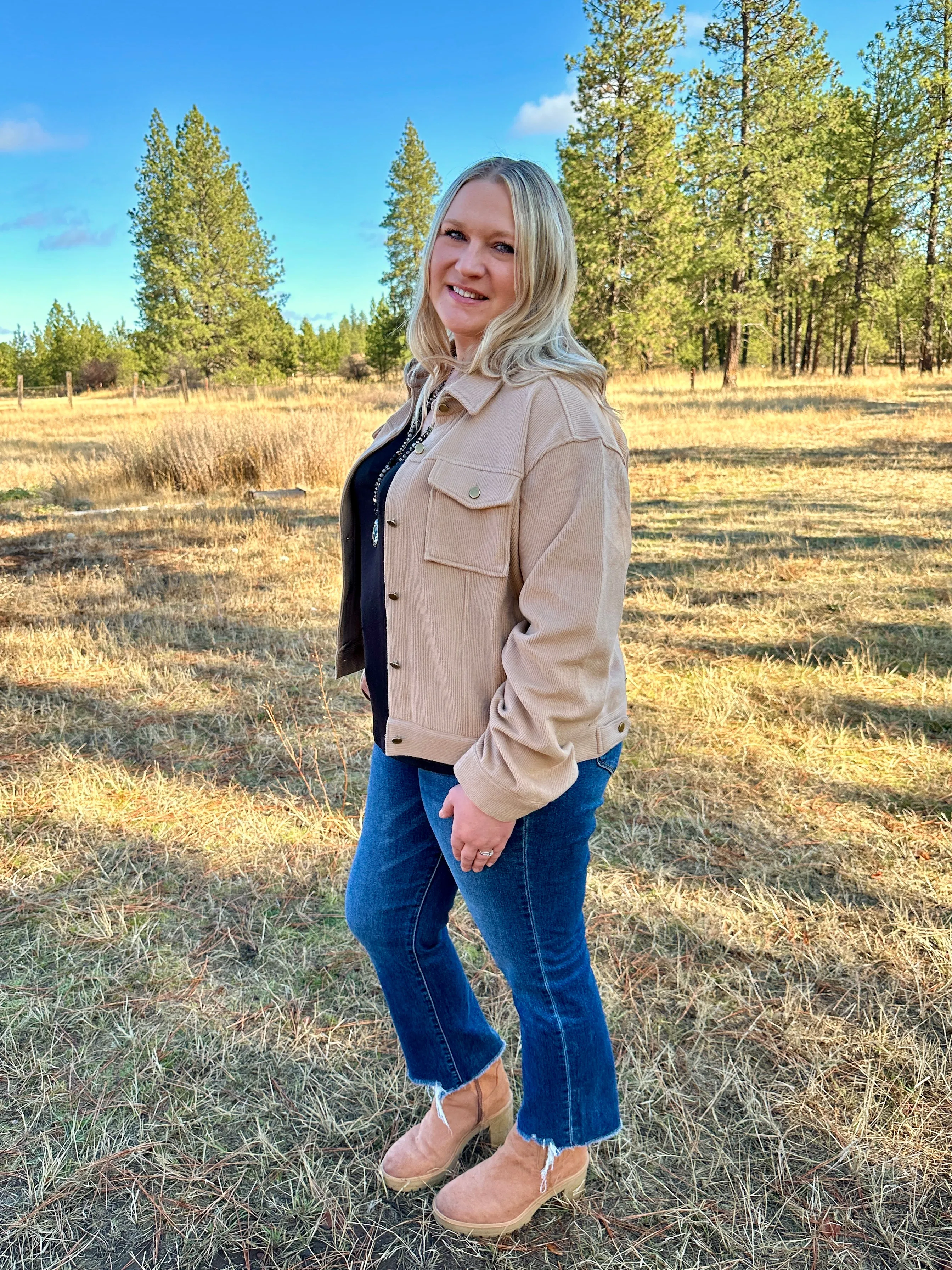 Curvy Camel Jacket