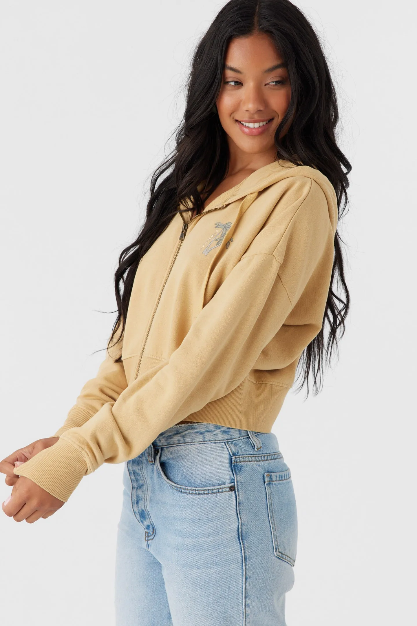 DARCIE ZIP FLEECE HOODY JACKET