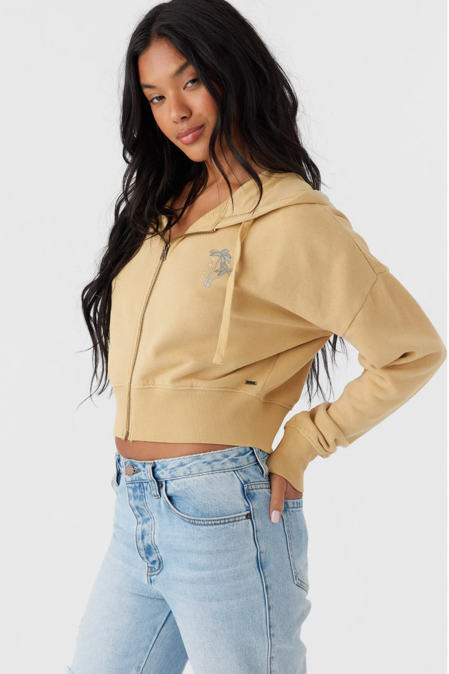 DARCIE ZIP FLEECE HOODY JACKET