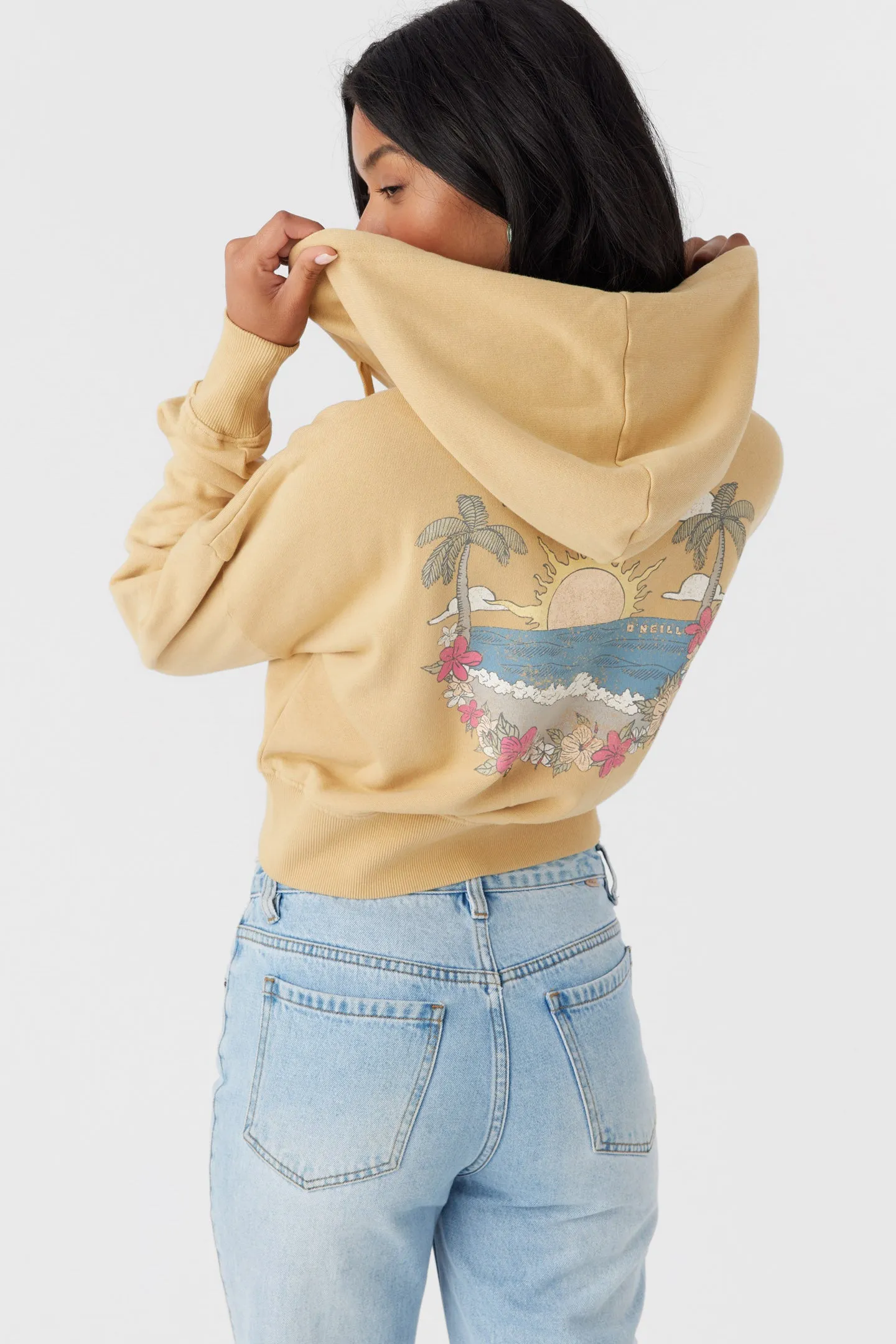 DARCIE ZIP FLEECE HOODY JACKET