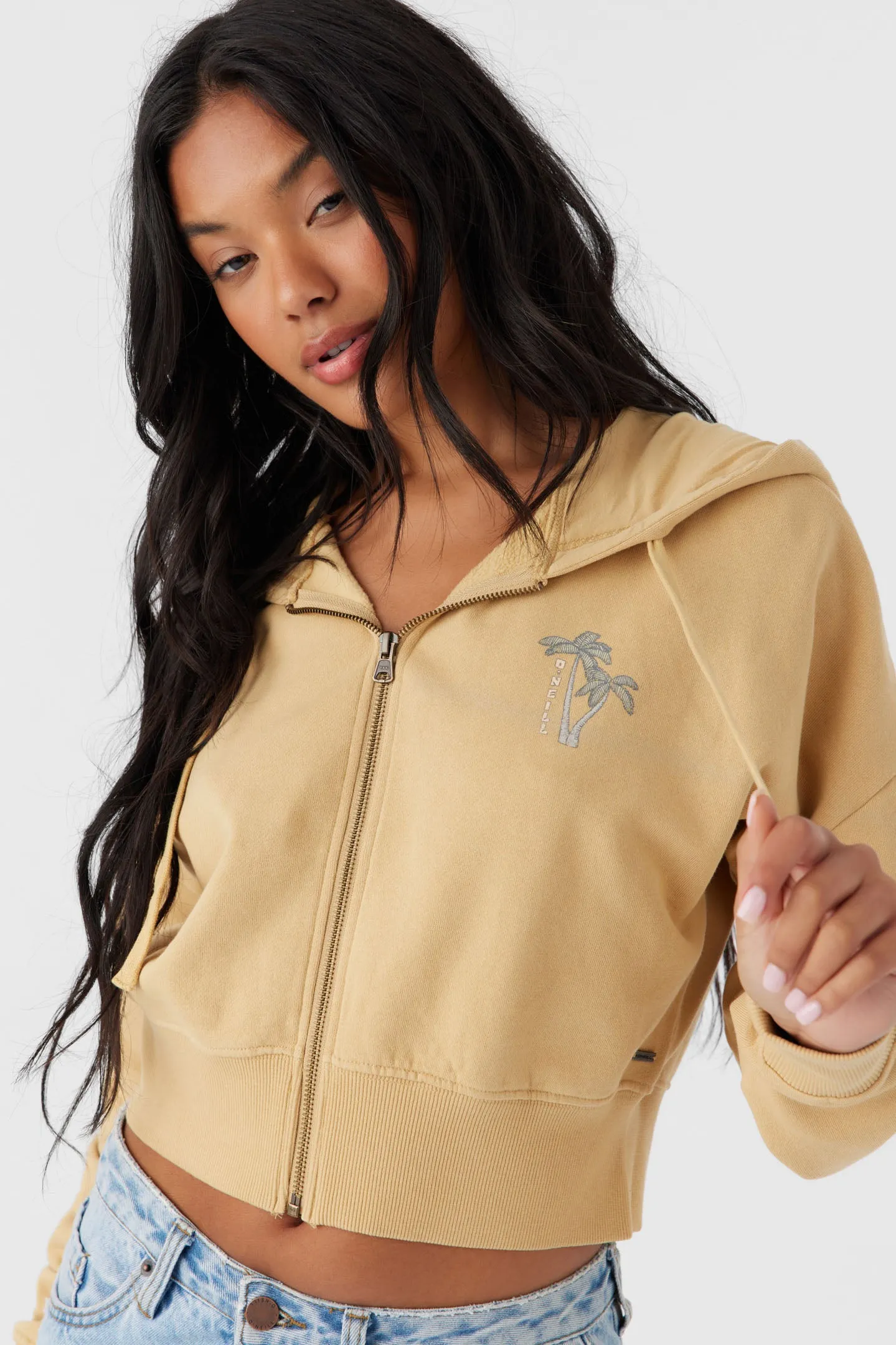 DARCIE ZIP FLEECE HOODY JACKET