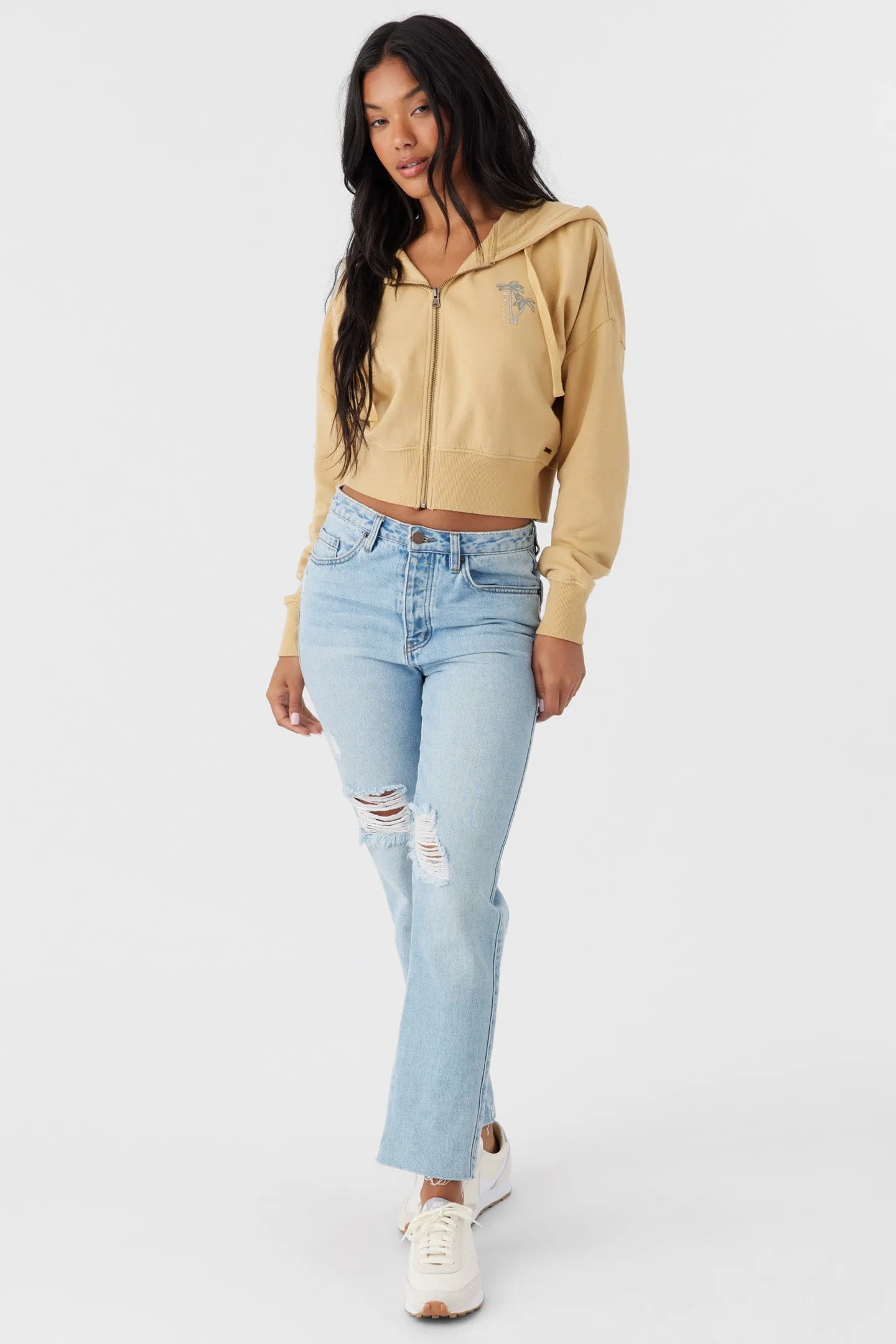 DARCIE ZIP FLEECE HOODY JACKET