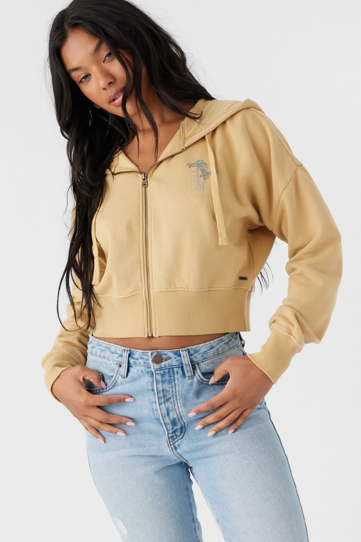 DARCIE ZIP FLEECE HOODY JACKET