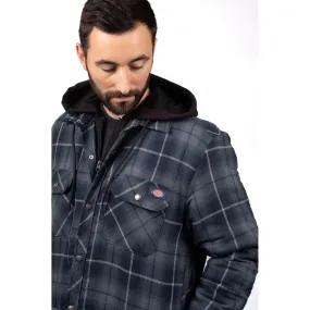 Dickies Fleece Hood Flannel Shirt Jacket