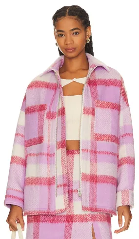 Ena Pelly Ophelia Wool Shacket in Pink
