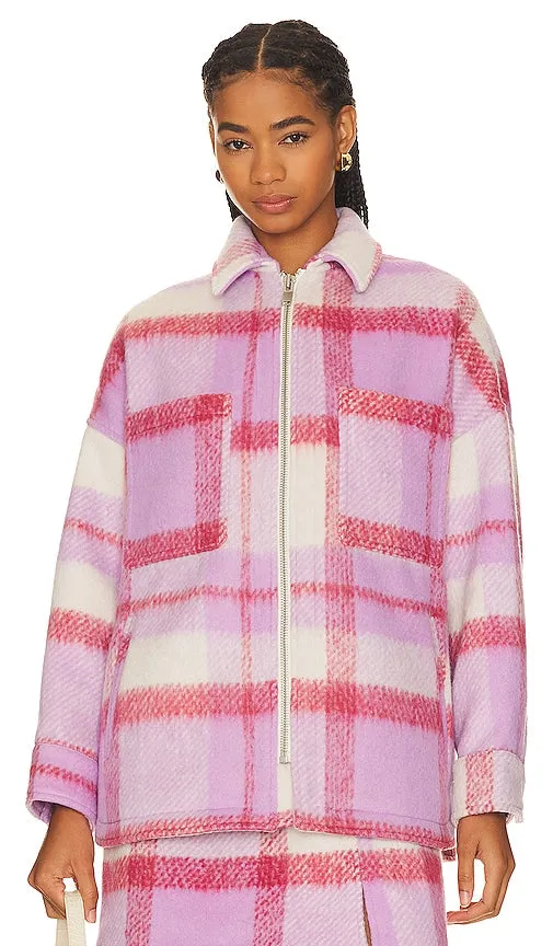Ena Pelly Ophelia Wool Shacket in Pink