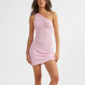 Eulalie  - One-Shoulder Knit Mini Dress